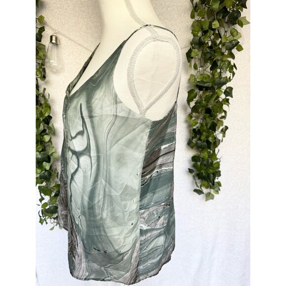 NWT Maison de Papillon Silk Eva Habotai Marble Camisole Top Medium - Picture 7 of 12